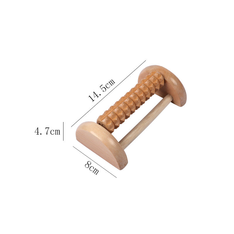 Wooden Foot Massage Roller – Single Row