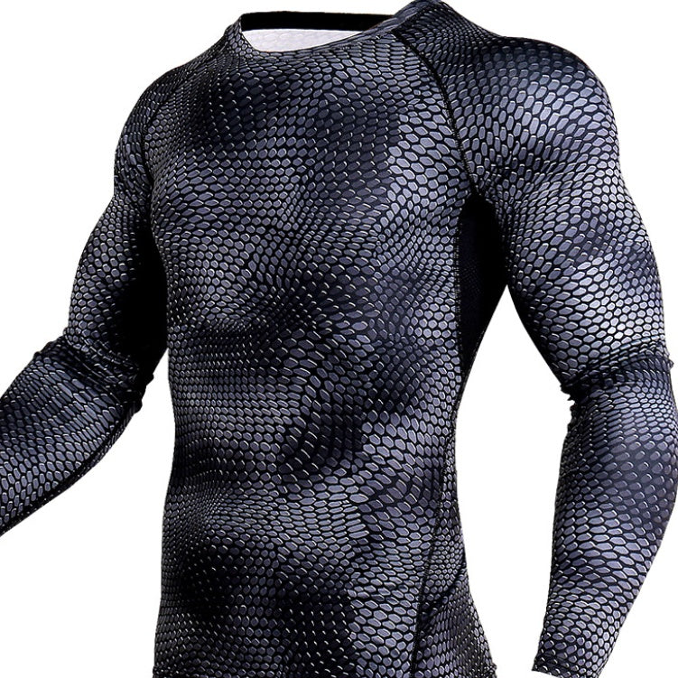 Men's Long Sleeve Compression Gym Top