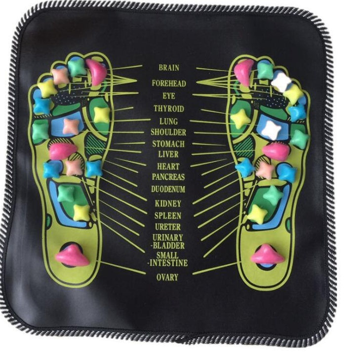 Acupressure Cobblestone Foot Mat – 35 x 35 cm (English Chart)