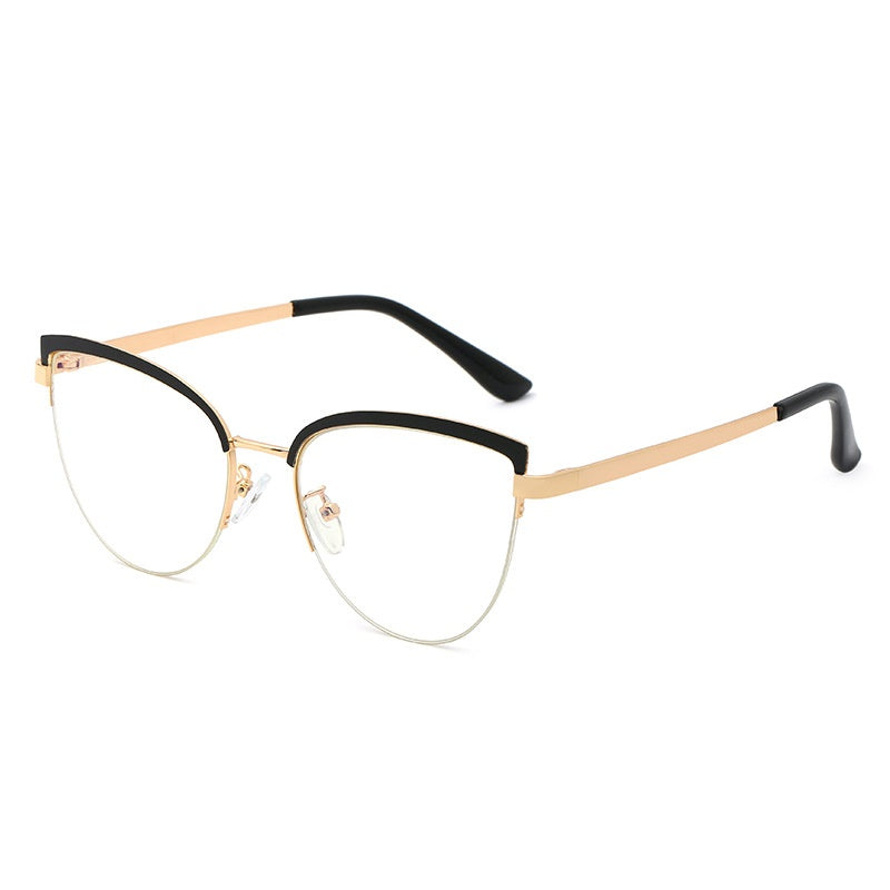 Retro Cat-Eye Computer Glasses – Black