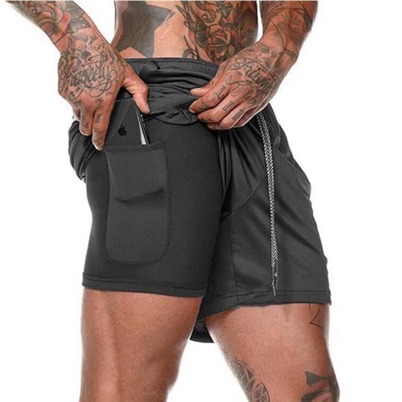 Men's 2-in-1 Quick Dry Gym Shorts with Liner