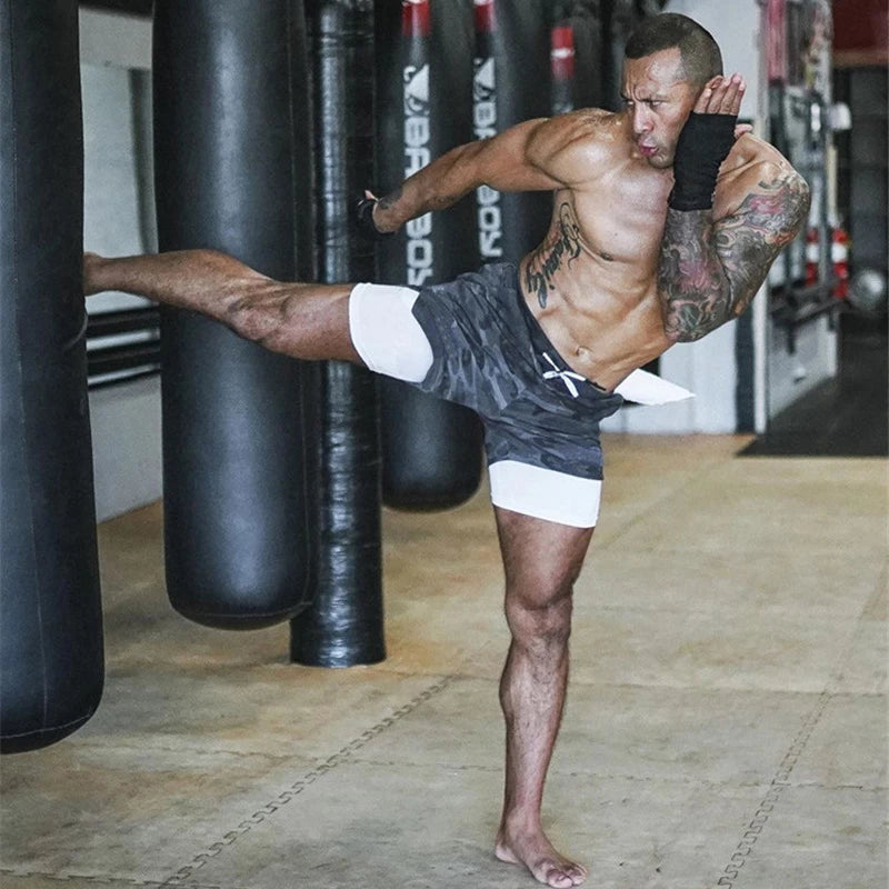 Men's 2-in-1 Quick Dry Gym Shorts with Liner