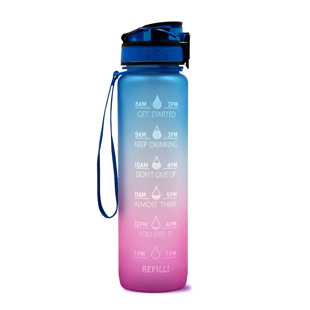 1L Motivational Water Bottle with Time Markers