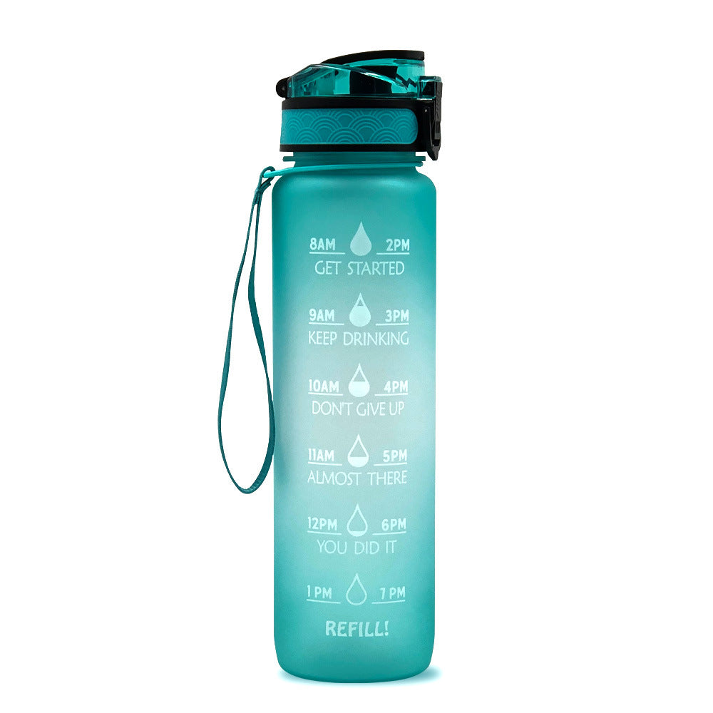 1L Motivational Water Bottle with Time Markers
