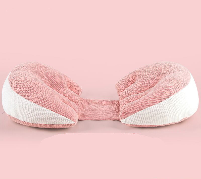 Lumbar Support Cushion for Side Sleeping & Pregnancy – Blush Pink Knit