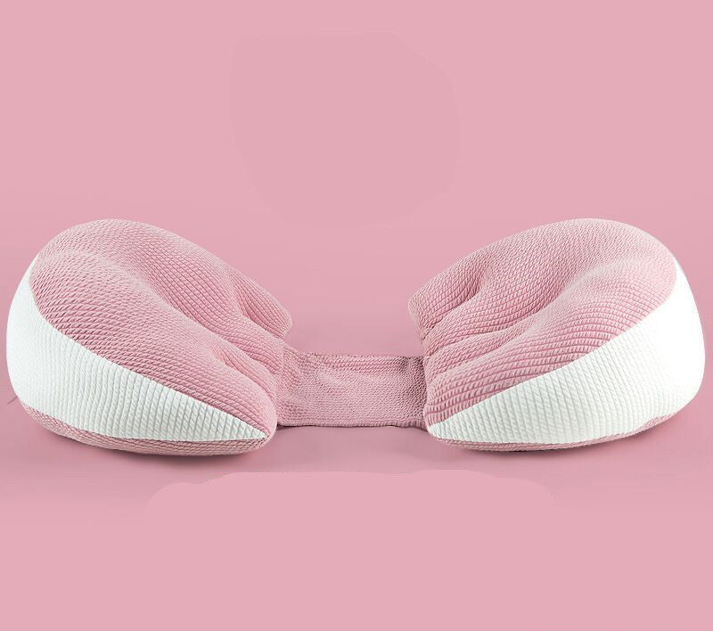 Lumbar Support Cushion for Side Sleeping & Pregnancy – Rose Pink Knit