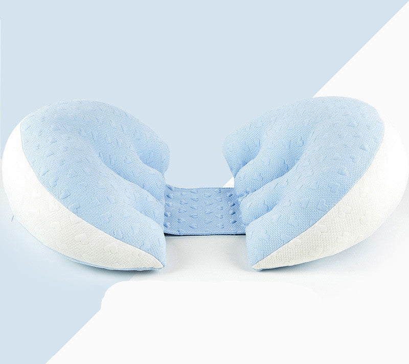 Lumbar Support Cushion for Side Sleeping & Pregnancy – Blue Dotted
