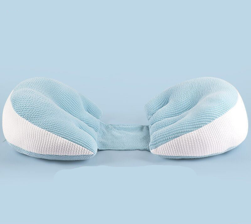 Lumbar Support Cushion for Side Sleeping & Pregnancy – Light Blue Knit