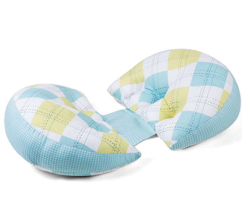 Lumbar Support Cushion for Side Sleeping & Pregnancy – Blue Argyle