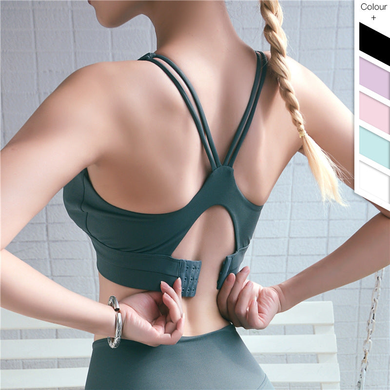 Women's Cross Back Sports Bra – Adjustable Fit