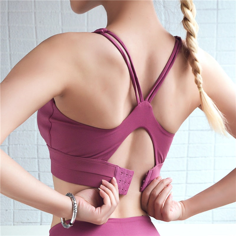 Women's Cross Back Sports Bra – Adjustable Fit