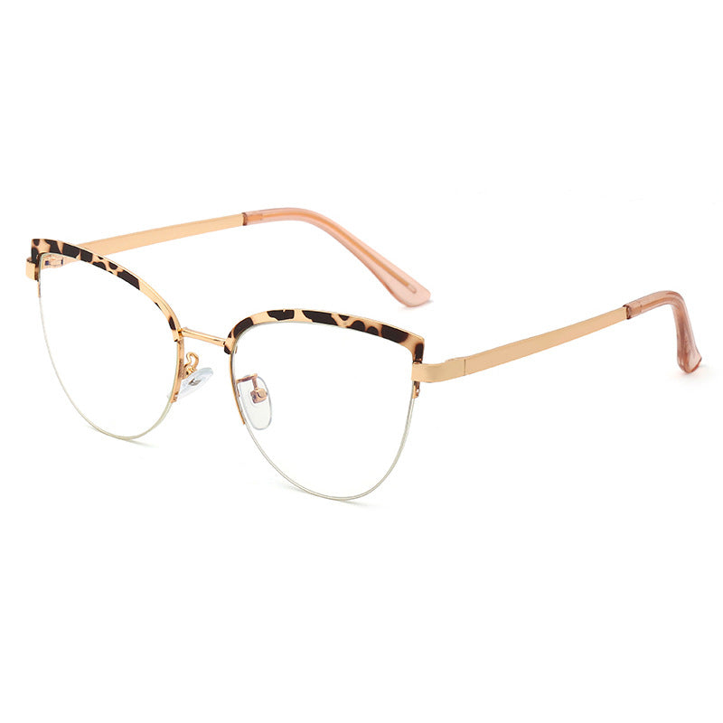 Retro Cat-Eye Computer Glasses – Leopard