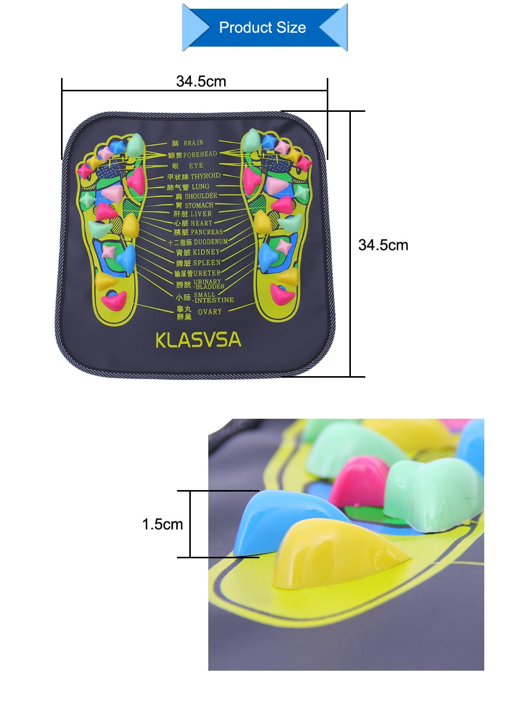 Acupressure Cobblestone Foot Mat