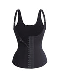Neoprene Sauna Waist Trimmer Vest – Black Hook-Front Vest