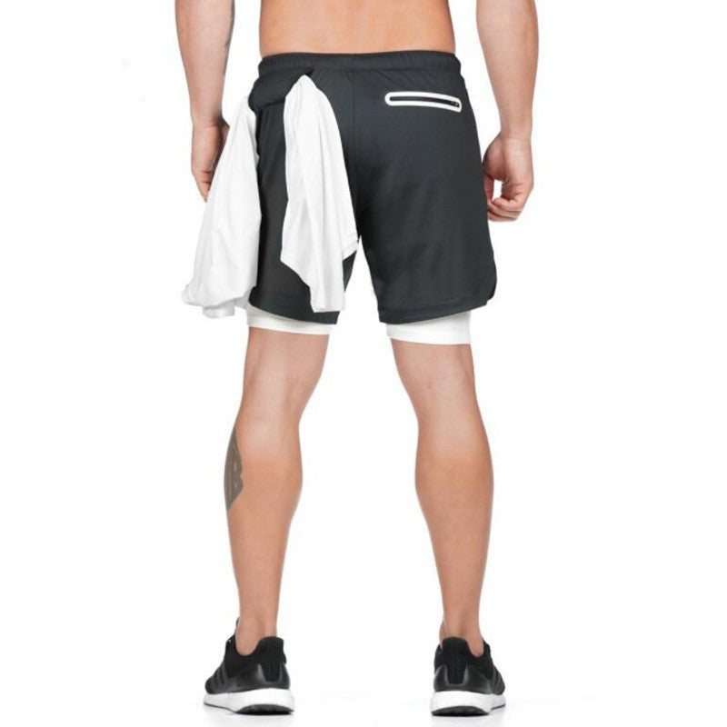 Men's 2-in-1 Quick Dry Gym Shorts with Liner