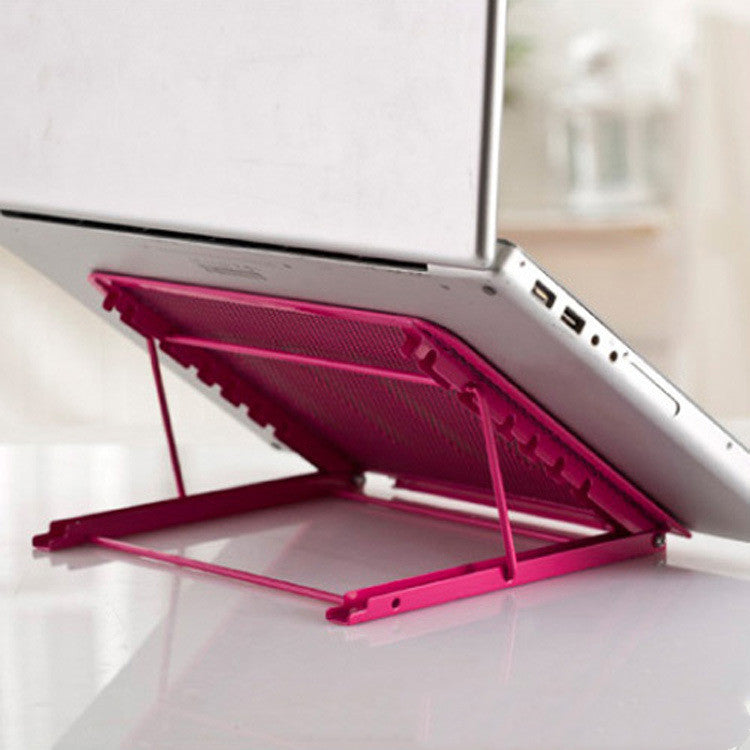 Foldable Adjustable Laptop Stand – Rose Red