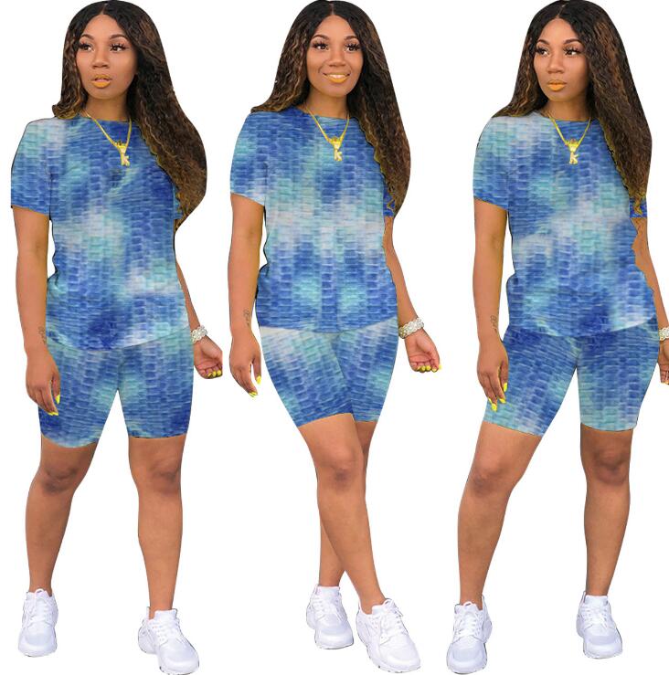 Tie-Dye T-Shirt & Biker Shorts Set