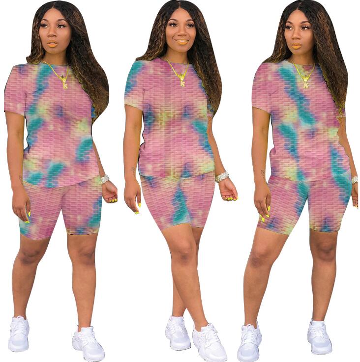 Tie-Dye T-Shirt & Biker Shorts Set