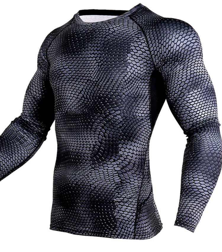 Men's Long Sleeve Compression Gym Top