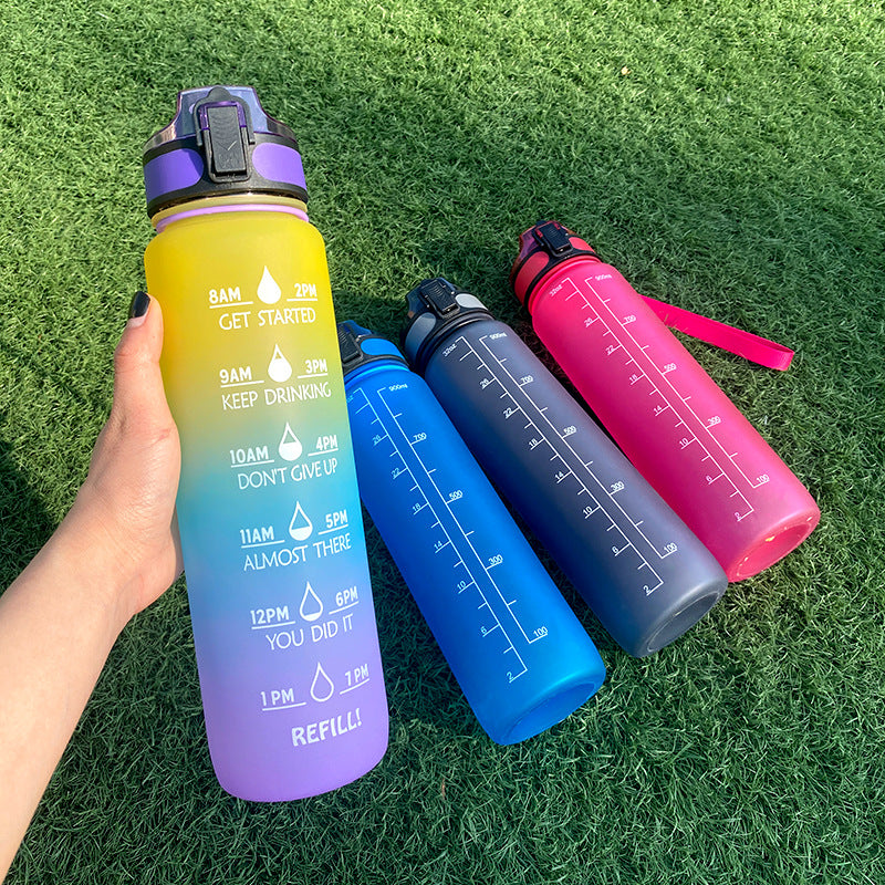 1L Motivational Water Bottle with Time Markers
