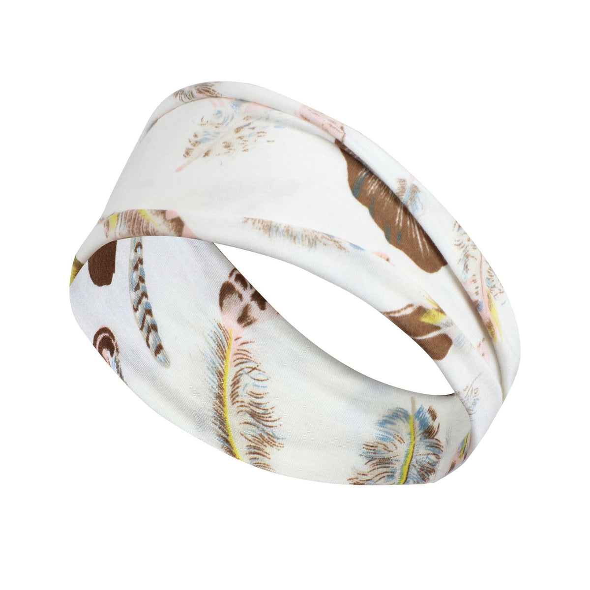 Sweat-Absorbing Sports Headband – White Feather