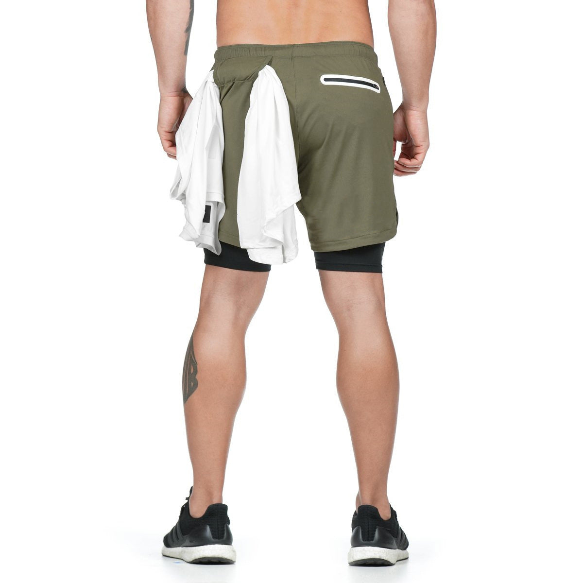 Men's 2-in-1 Quick Dry Gym Shorts with Liner