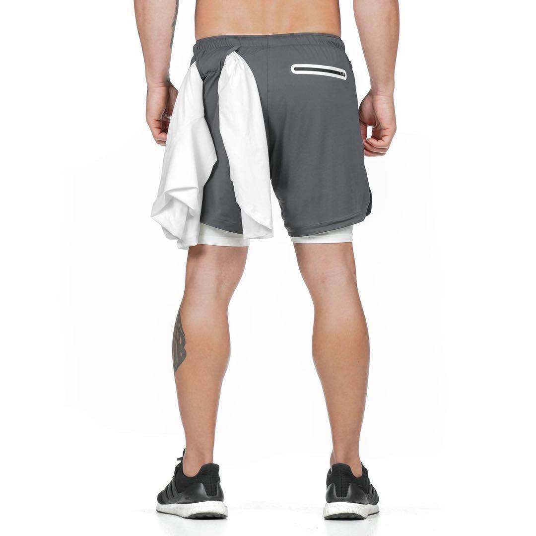 Men's 2-in-1 Quick Dry Gym Shorts with Liner