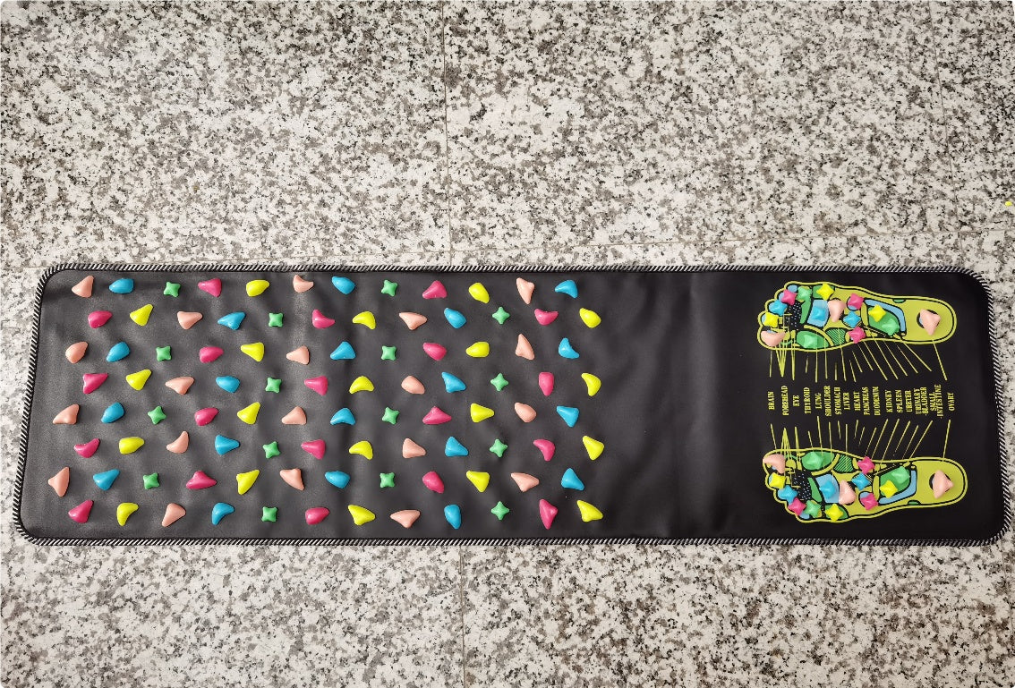 Acupressure Cobblestone Foot Mat – 120 x 35 cm (English Chart)