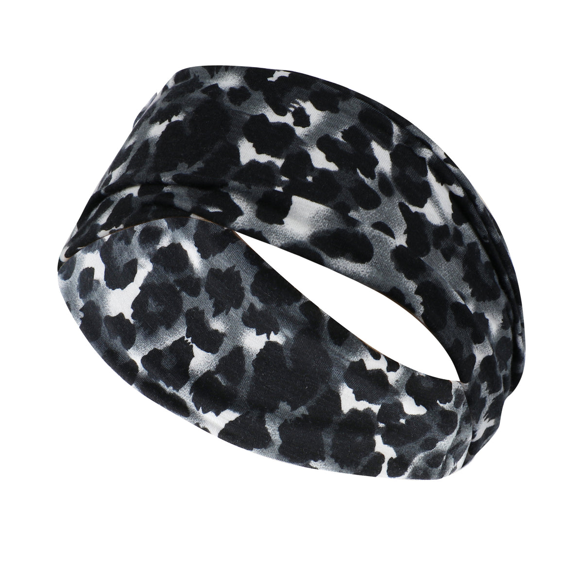 Sweat-Absorbing Sports Headband – Leopard Print