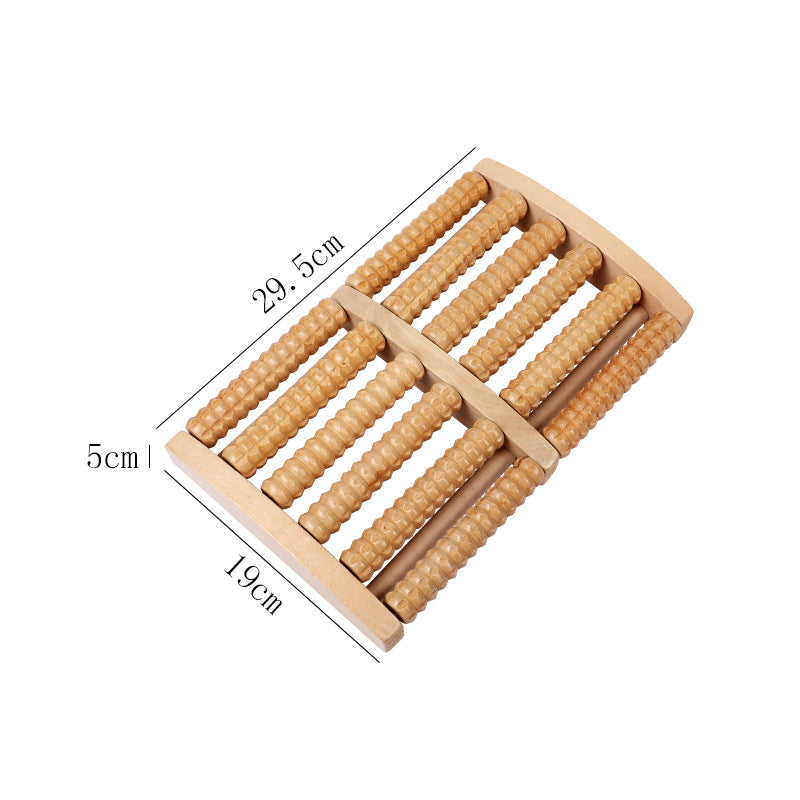 Wooden Foot Massage Roller – Large 6-Row